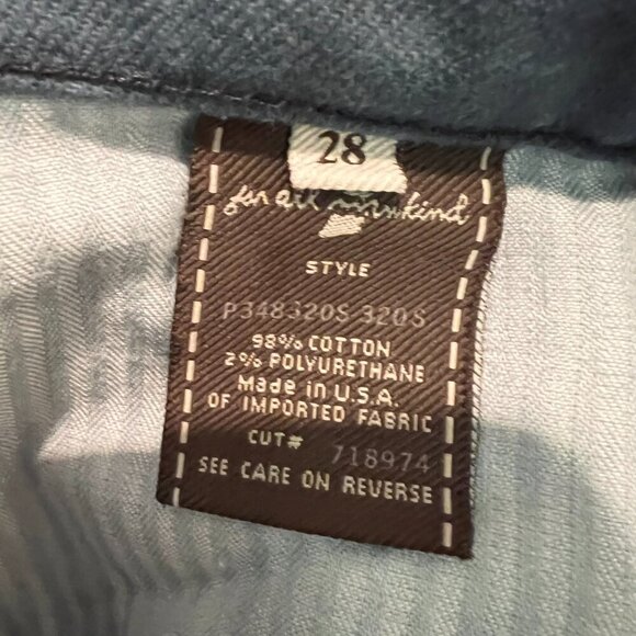 7 For All Mankind Gray Blue Low Rise Crop Dojo Jeans, Size 28 - Picture 12 of 12